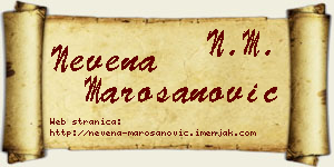 Nevena Marošanović vizit kartica